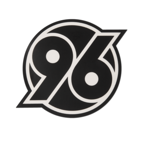 Hannover 96 H96 Aufkleber Logo Transparent Schwarz 6x6 cm
